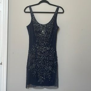 Gorgeous Adrianna Papell beaded mini dress
